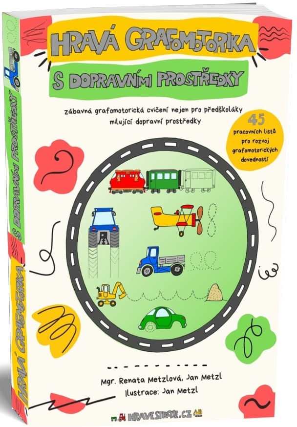 Hravá grafomotorika s dopravními prostředky pracovní listy pro předškoláky